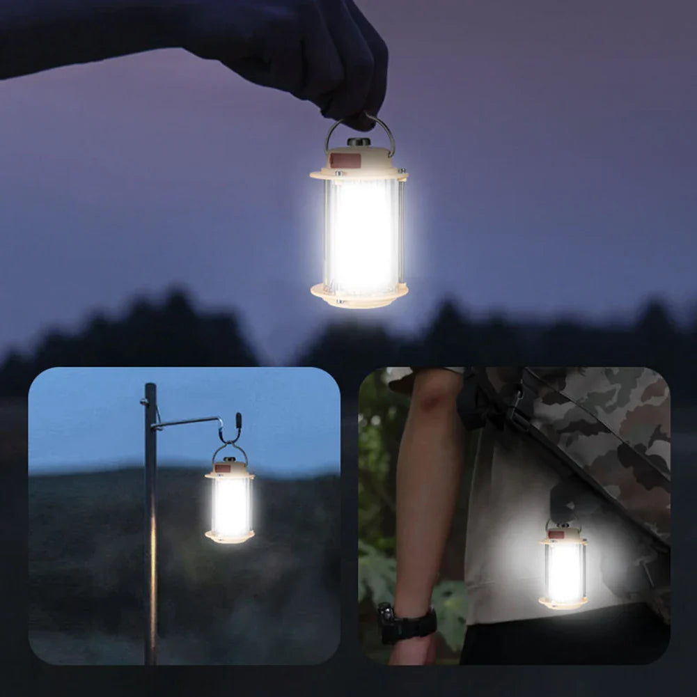 Portable Rechargeable Dimmable Hanging Tripod Flashlight Lantern