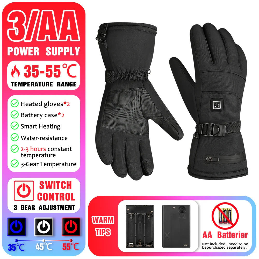 Non-Slip Waterproof Winter Heated Gloves