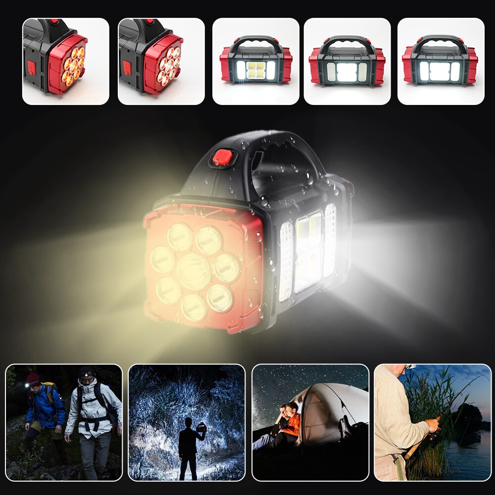 Solar Blast Powerful Power Bank LED Flashlight