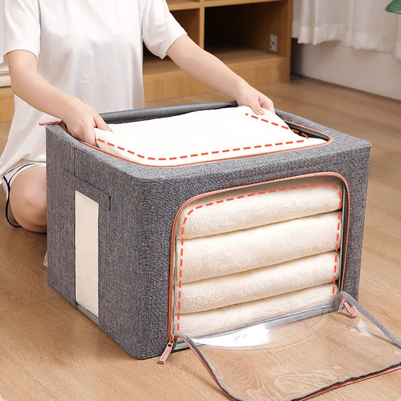 Foldable Storage Space-Saving Large Organizer Box - Image 1