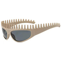 Futuristic Comb-Top Headband Sunglasses - Image 7