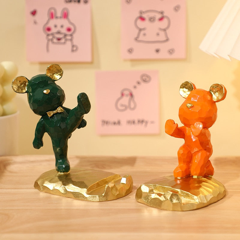 Mini Karate Bear Phone Stand - Image 0