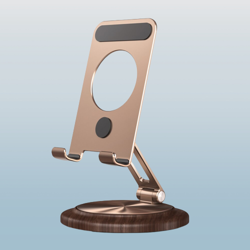 360 Rotating Wooden Foldable Universal Phone Holder