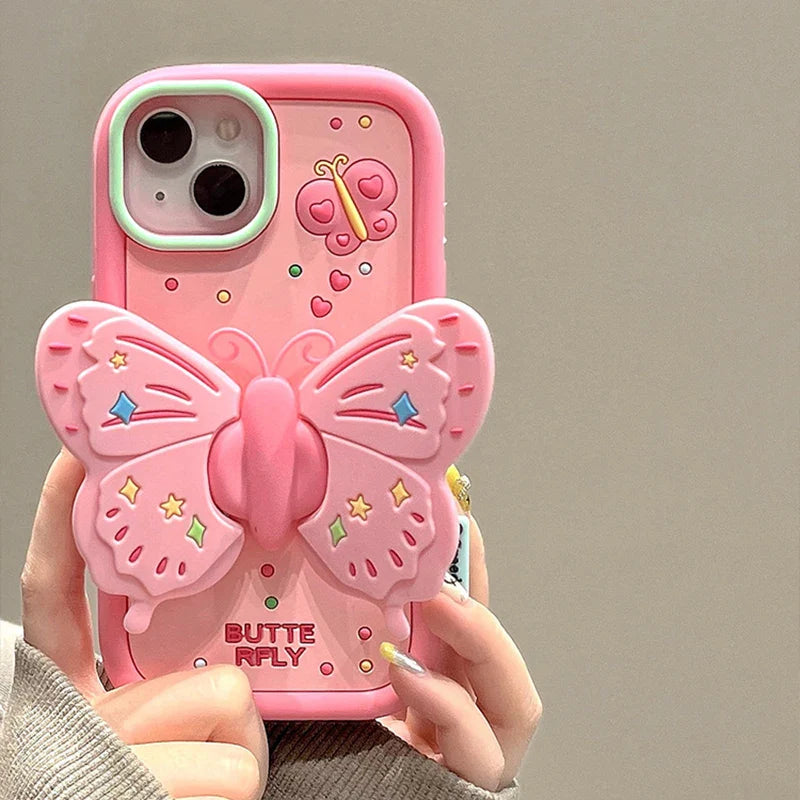 Lovely 3D Folded Butterfly Shockproof iPhone Case - Image 6