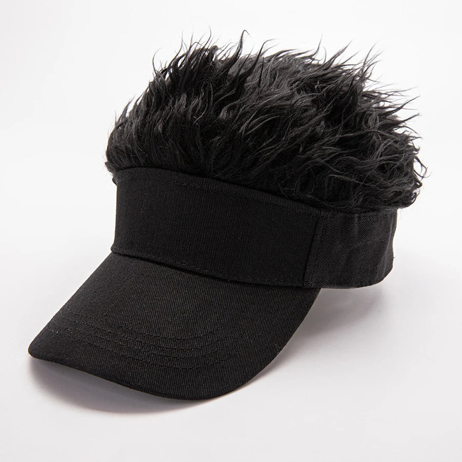 Hip-Hop Fake Hair Baseball Hat - Image 12