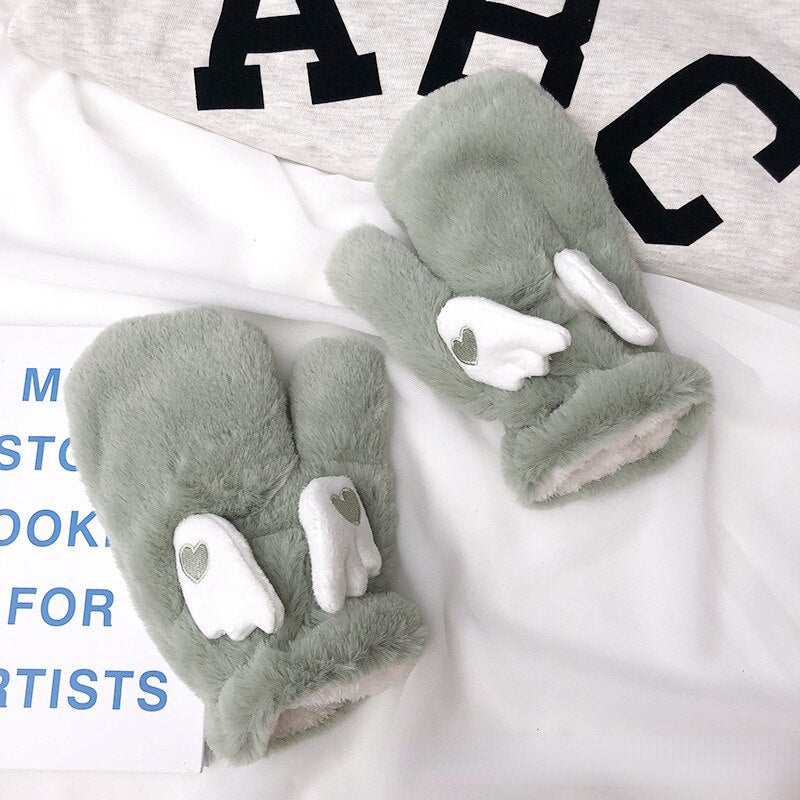Angel Wings Warm Cute Gloves - Image 3