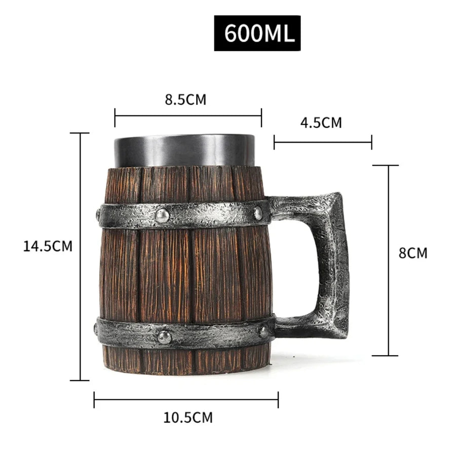 3D Viking-Style Wooden Mug - Image 8