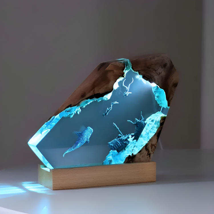 Deep Ocean Resin Decorative Night Lamp - Image 1