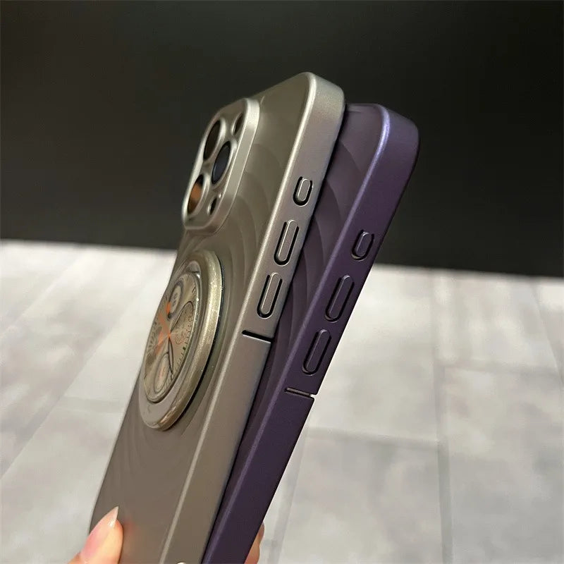 Clock Water Ripple Magsafe Bracket Phone Case - Image 5
