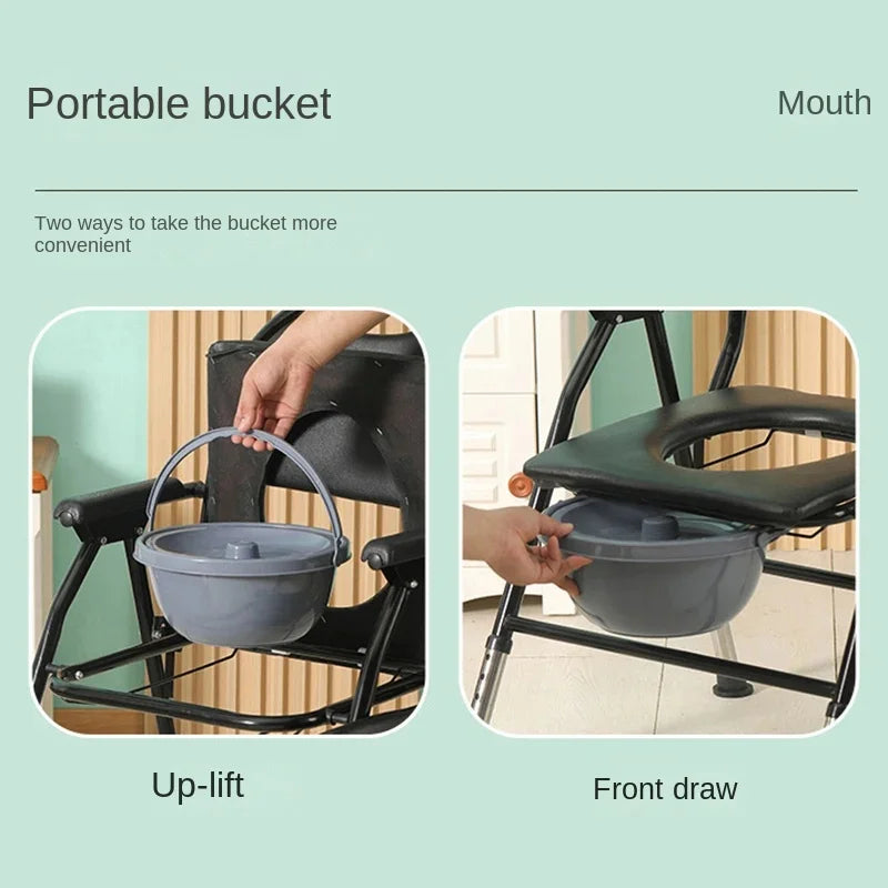 Non-Slip Foldable Elderly Toilet Foldable Seat Chair - Image 5