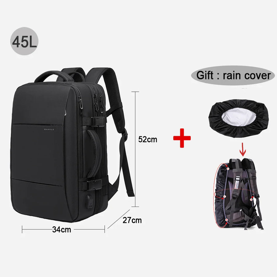 Modern Style Expandable Smart Large Waterproof Travel Backpack - Image 11