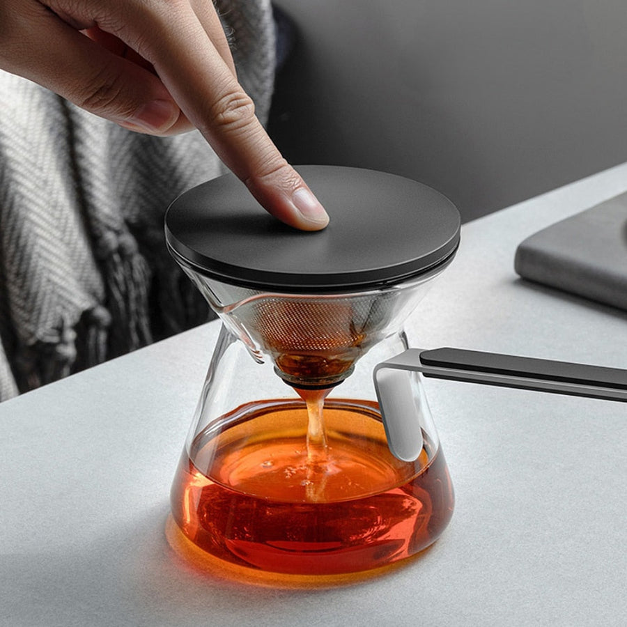 One-Button Brew Magnetic Glass Tea Pot - Image 0