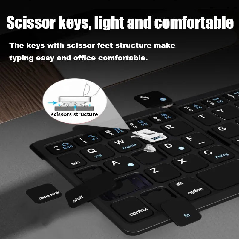 Foldable Mini Wireless Touchpad Keyboard - Image 4