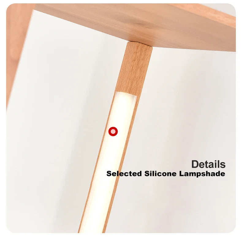 Elegant Wooden LED Light Nordic Shelf - Image 7