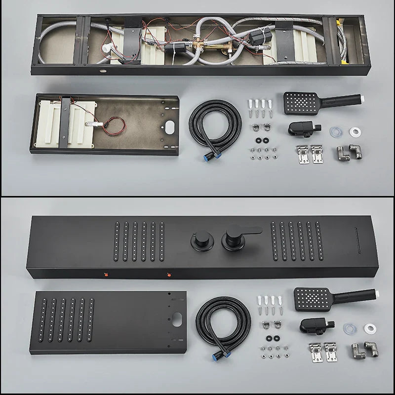 Rainfall Multi-Jet Panel Adjustable Pressure Shower Set - Image 8
