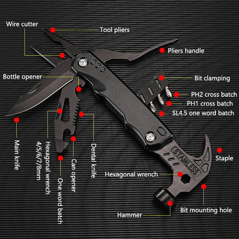 Premium Stainless Steel Compact Outdoor Helper Tool · Mavigadget