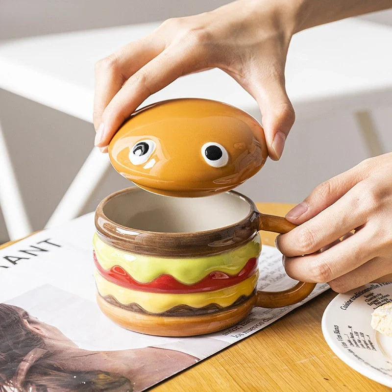 Yummy Hamburger-Shaped Ceramic Hamburger Mug - Image 5