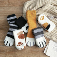 Plush Winter Cute Cat Paws Sock - Image 4