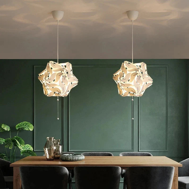 Elegant Retractable Bauhinia Blossom Pendant Light