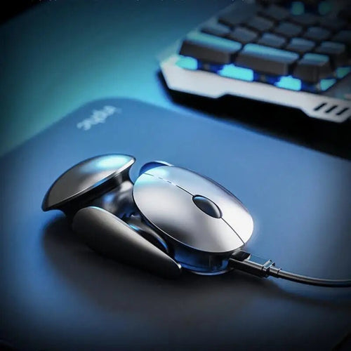 Aluminum Space Ship Wireless Gaming Mouse - Image 0