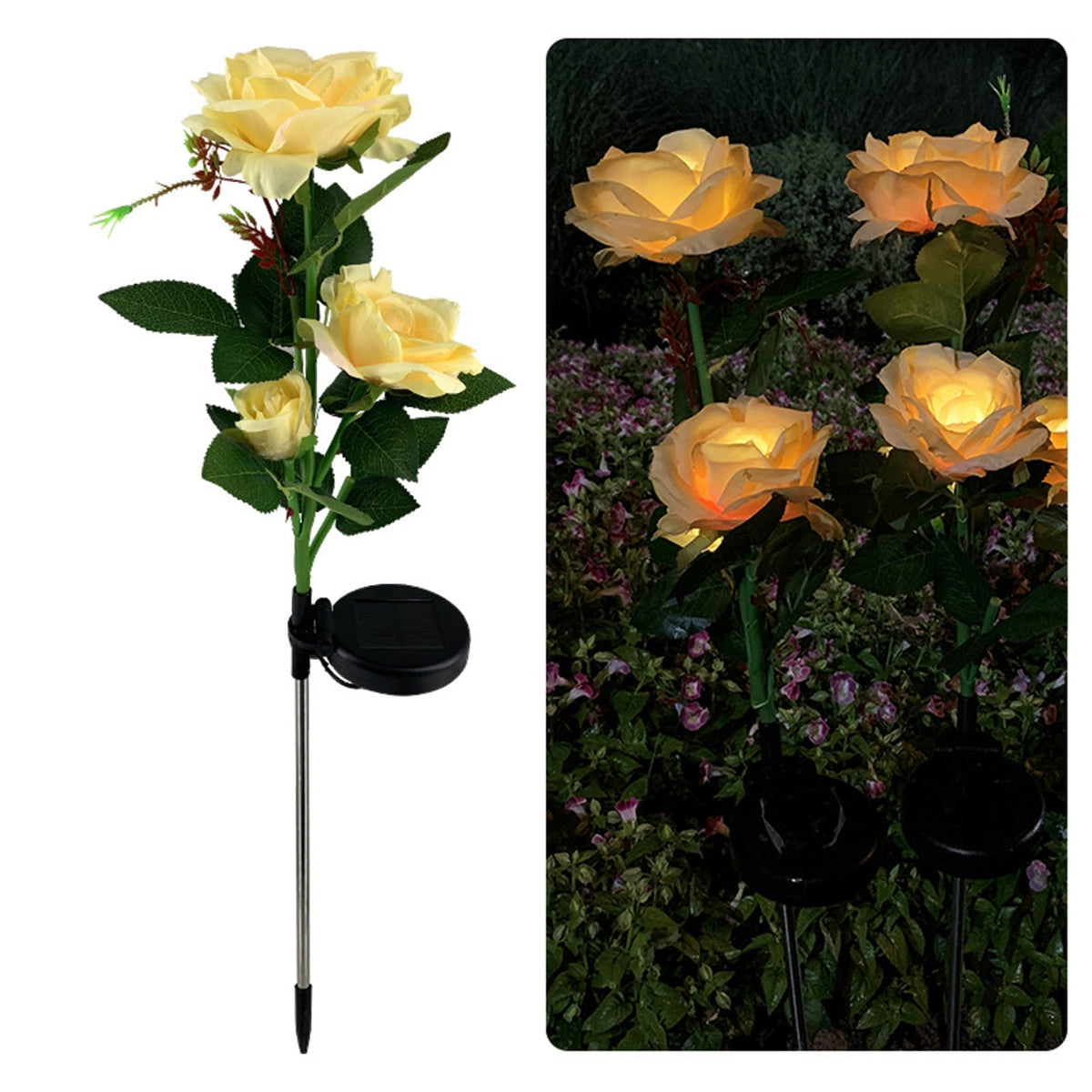 LED Solar Rose Decorative Light