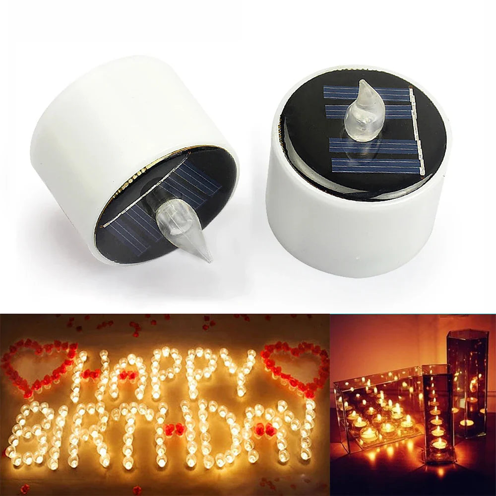 Solar-Powered Mini Candle Lights