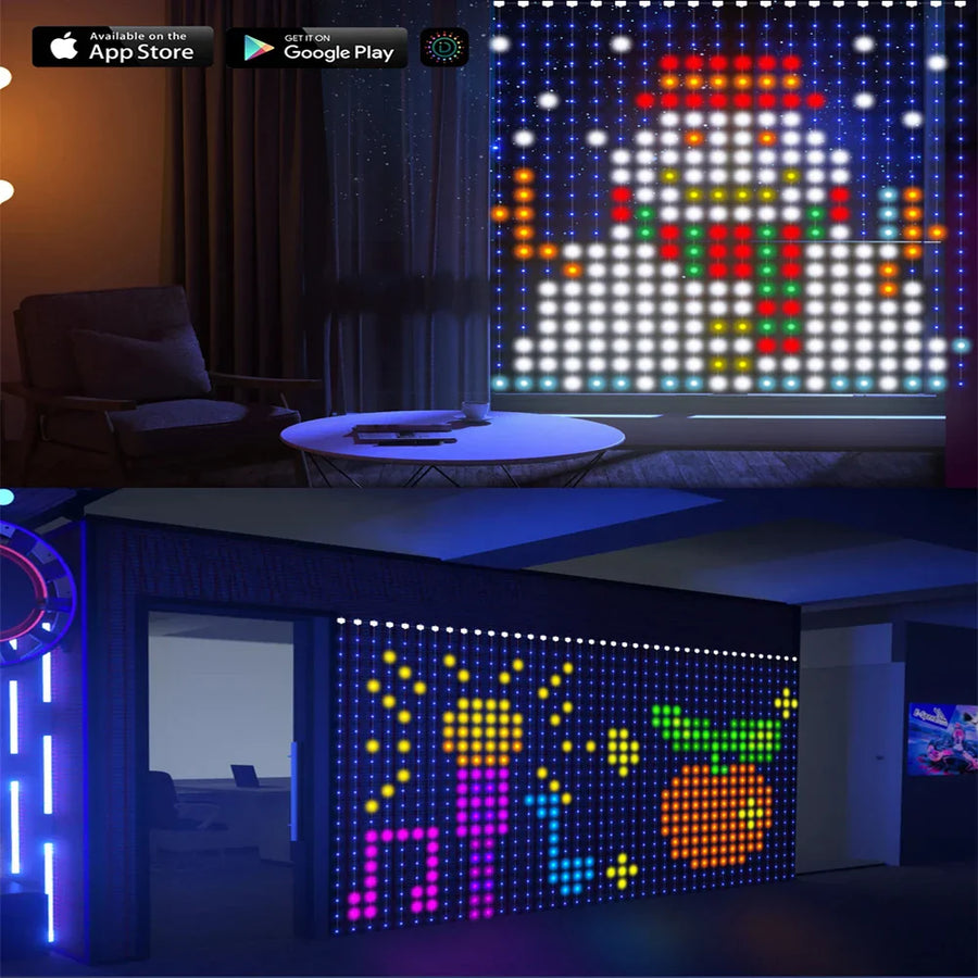 Musical RGB Curtain Garland LED Window Lights - Image 2