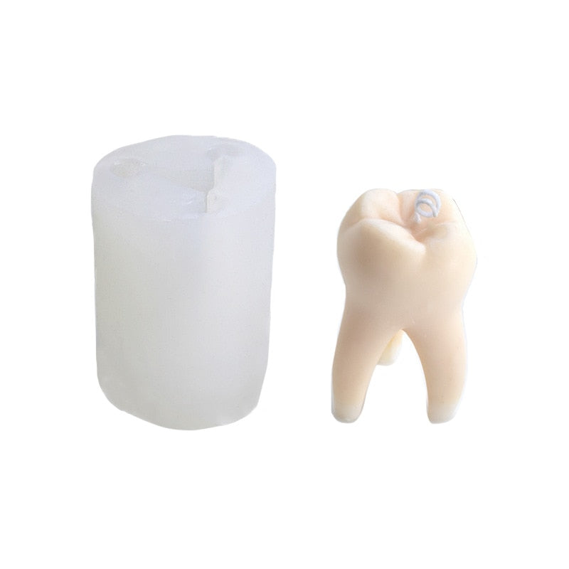 Artistic DIY Tooth Shape Unique Candle Mold - Image 5