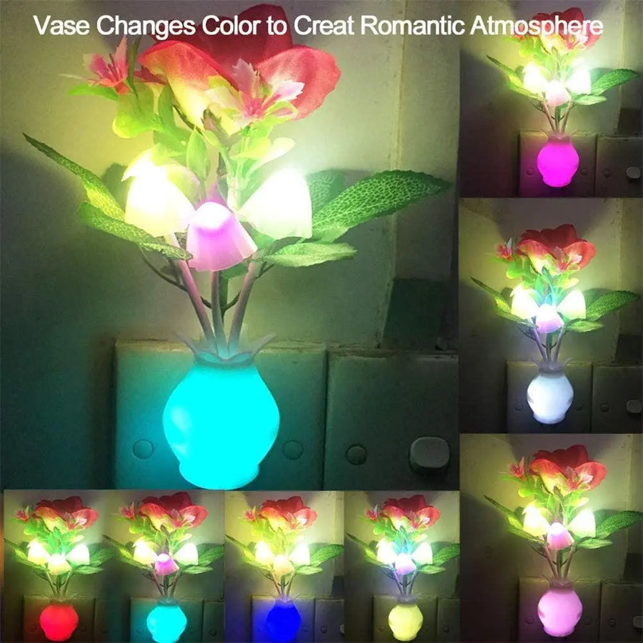 Mini Flower Vase Smart Light Sensor Night Lamp - Image 6