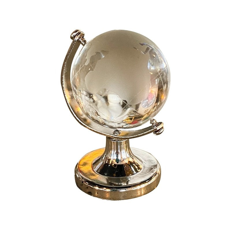 Crystal Transparent Miniature Glass Earth Globe - Image 5