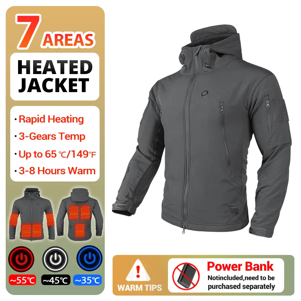 Hooded Heated Winter Camping Jacket