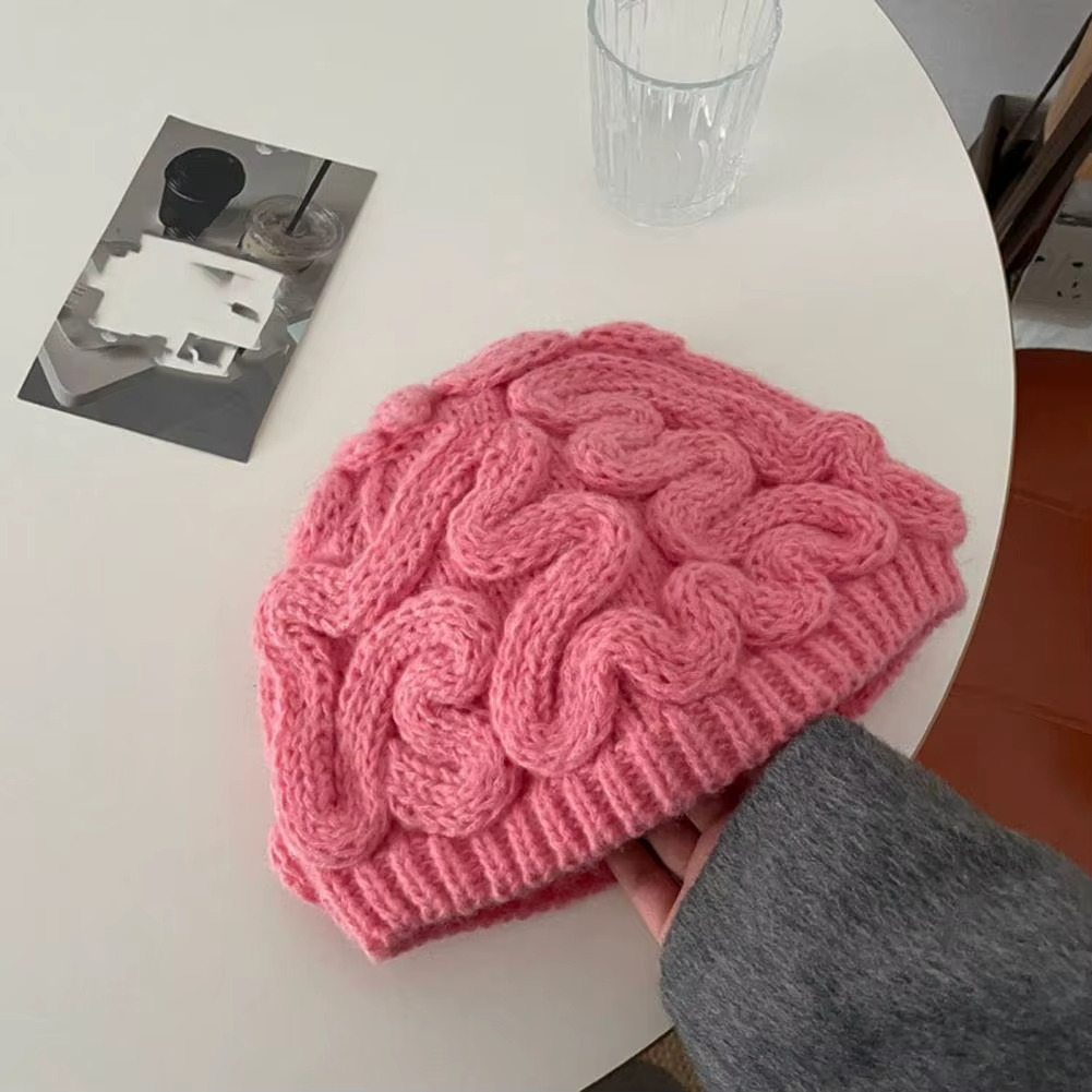Too Much IQ Knitted Brain Beanie - Image 6