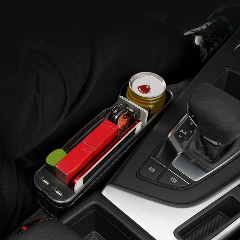 USB Charging LED Car Seat Gap Organizer - Image 2