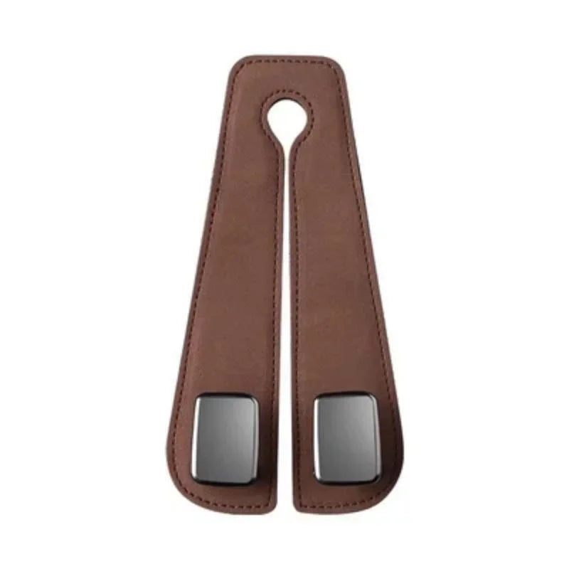 Double Hook Car Back Seat Organizer Leather Hooks - Image 5
