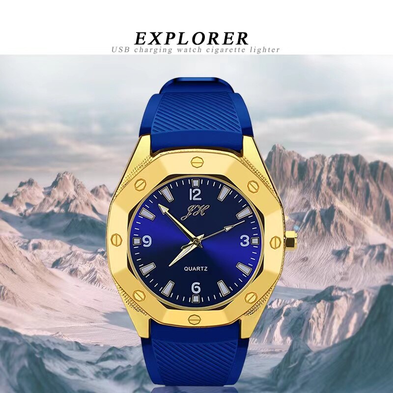 Creative USB Charging Flameless Spark Lighter Watch - Image 2