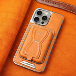 Lux Hold Leather Wallet Stand iPhone Case