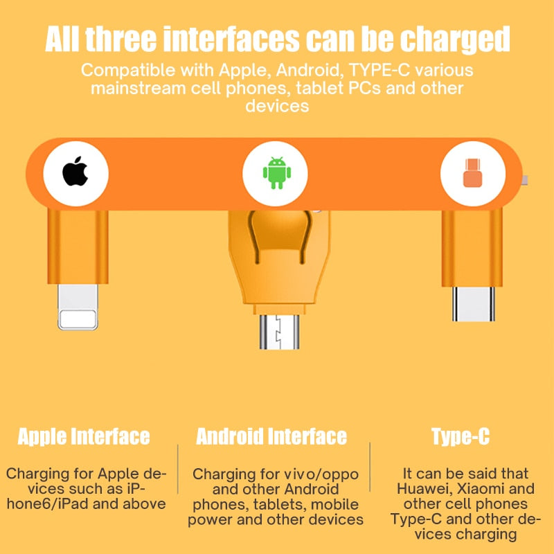 Cute Cat Universal Phone Charger Keychain - Image 4