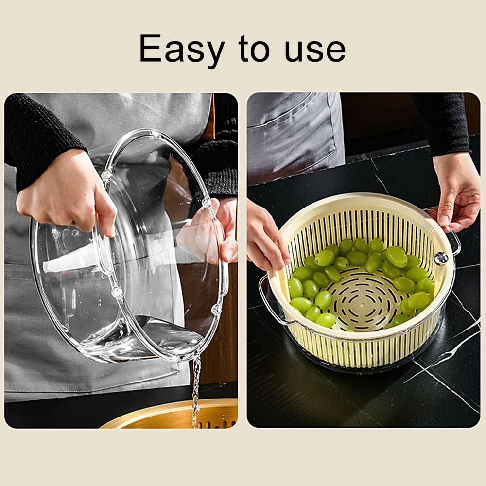 Manual Spin Vegetable Drainer Basket