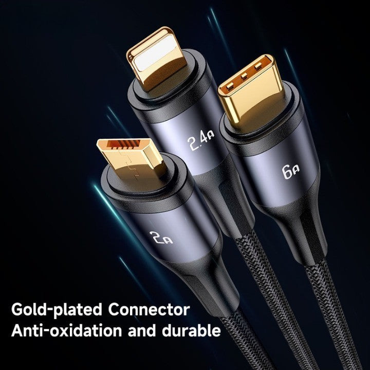 3in1 Digital Display Quick Charging Universal Charging Cable