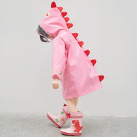 Happy Dinosaur Outdoor Hooded Kids Raincoat - Image 2