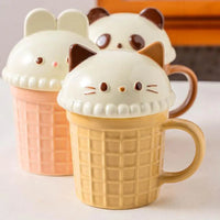 Cartoon Ice Cream Animal Ceramic Mug - Image 5