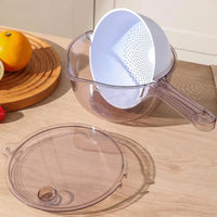 Dual-Layer Spinning Vegetable Washing Strainer - Image 6