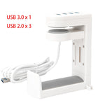 Under Desk USB Ports Headset Holder