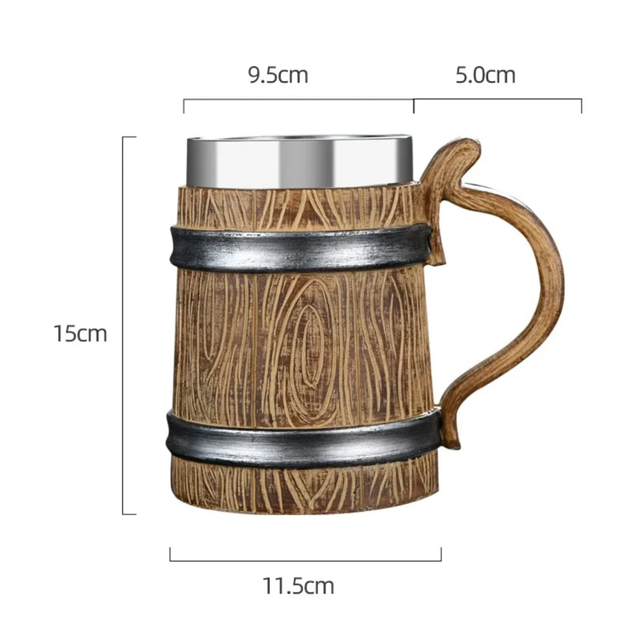 3D Viking-Style Wooden Mug - Image 13