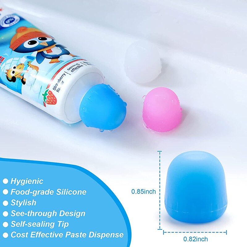 4pcs Anti-Waste Self-Closing Reusable Toothpaste Caps - Image 2