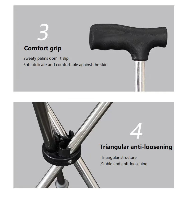 Travel Lift Ultra-Light Foldable Walking Support Stick - Image 2