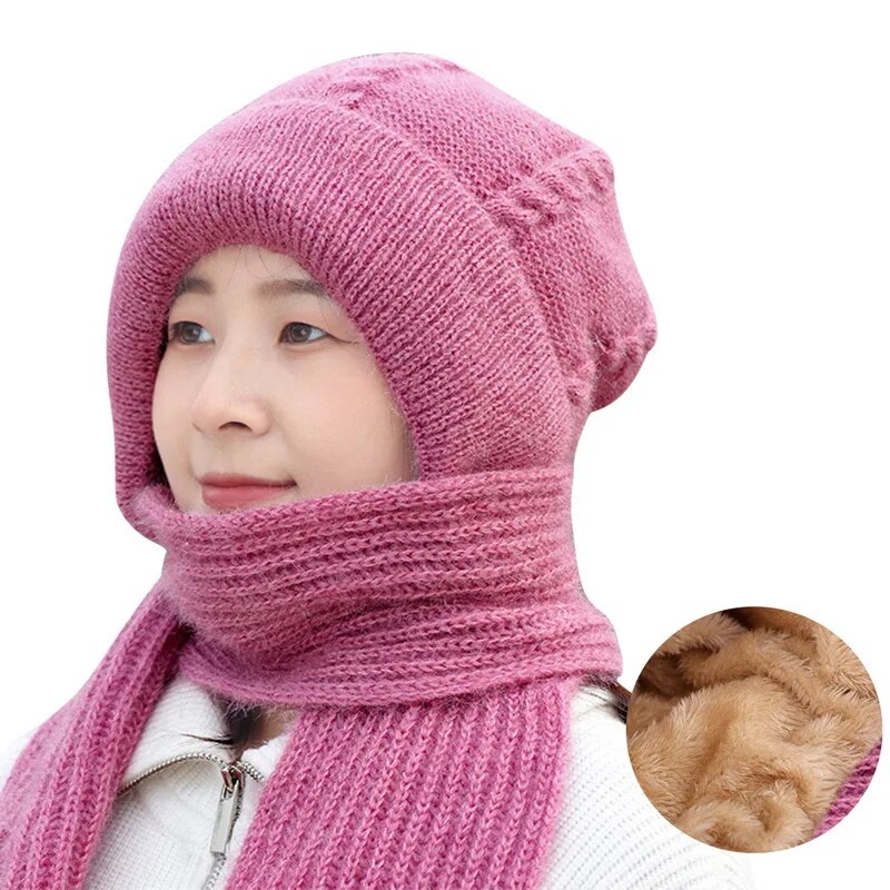 Winter Protection Plush Hat Scarf - Image 6