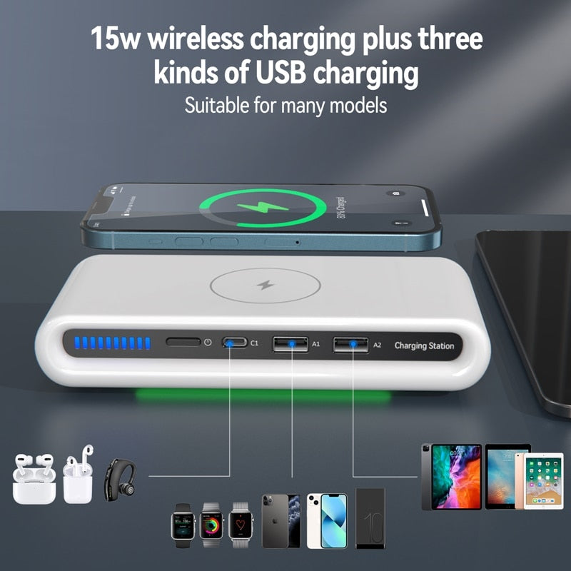 4in1 Smart Wireless Charging Station