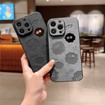 Cute Monster Shockproof Leather iPhone Case