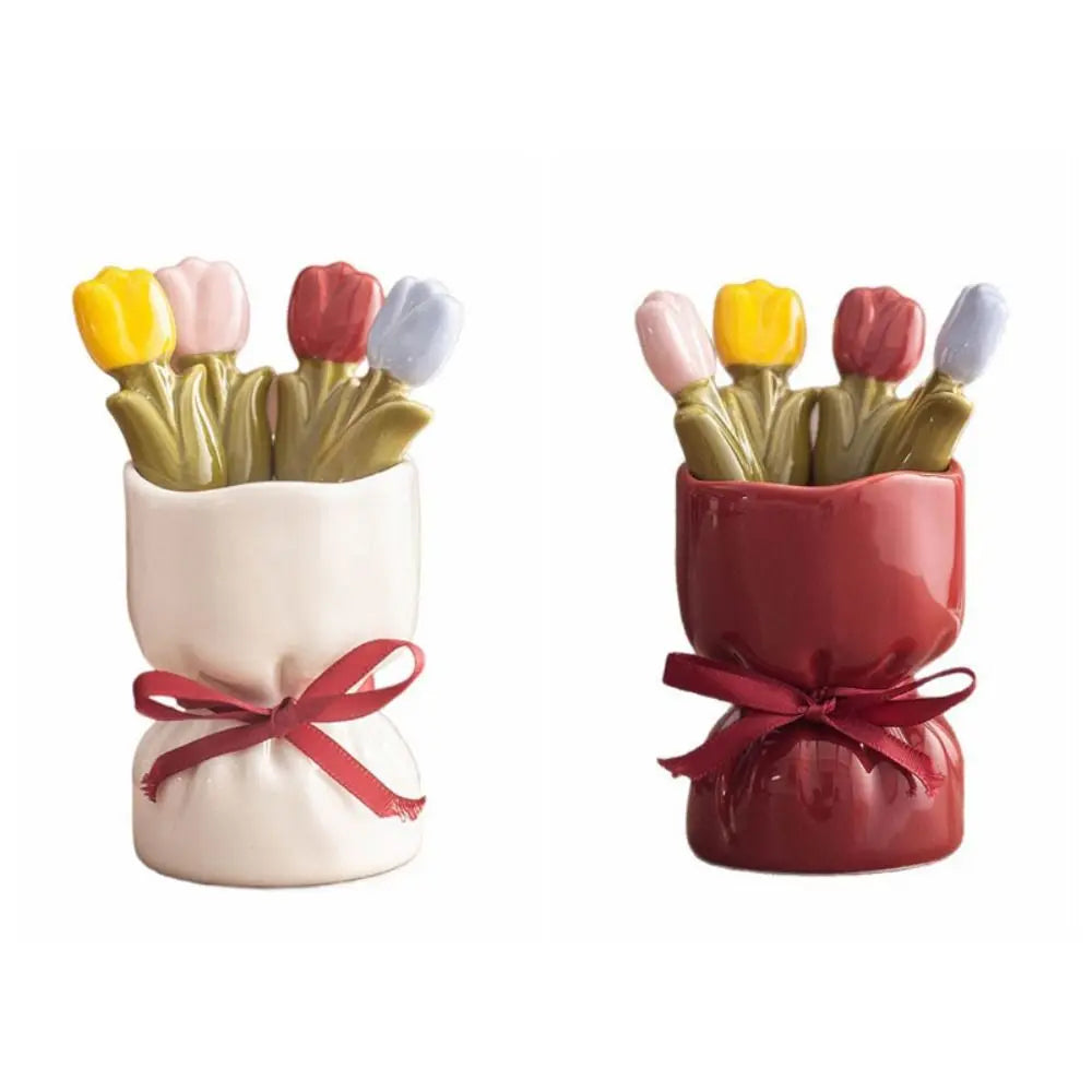 Tulip Bloom Dessert Fork Set - Image 4